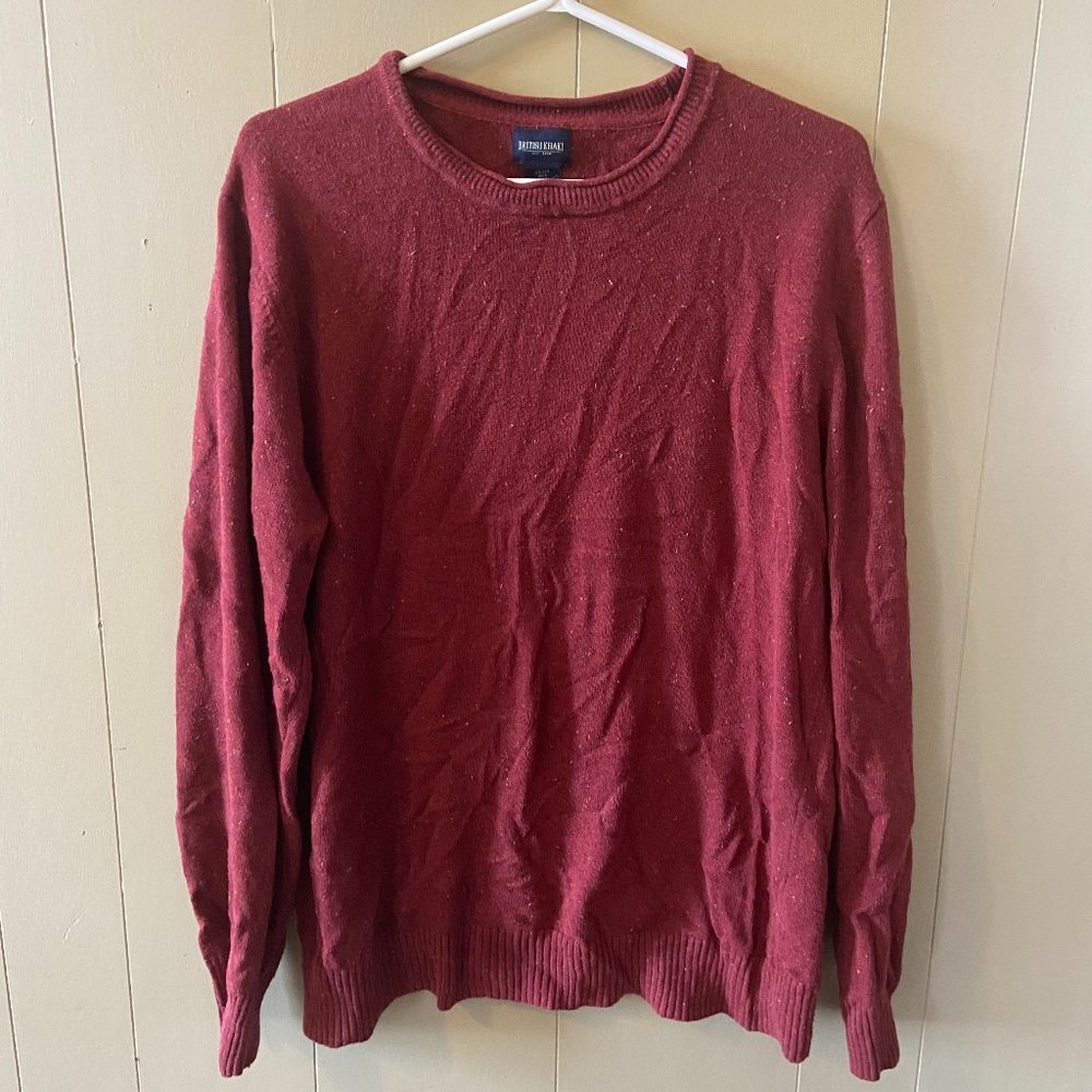 British Khaki Red Sweater
